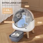 SHETAZ Self Cleaning Litter Box,Automatic Cat Litter Box for Multiple Cats,Robot with APP Control,Dual Safety Protection,Odor-Free Waste Disposal Includes Trash Bags,White