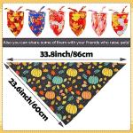 JpGdn 50PCS Fall Dog Bandanas Large Bulk Pumpin Harvest Leaves Forest Autumn Pattern Kerchief Triangle Bibs Head Scarves Scarfs for XL XXL Boys and Girls Grooming Accessories Costume