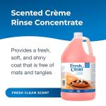 PetAg Fresh ’n Clean Scented Creme Rinse, Classic Fresh Scent (15:1 Concentrate) - 1 Gallon - Conditions Coat and Moisturizes Skin with Vitamin E & Aloe Vera - Soap Free