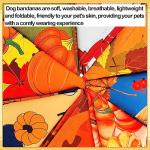 JpGdn 50PCS Fall Dog Bandanas Large Bulk Pumpin Harvest Leaves Forest Autumn Pattern Kerchief Triangle Bibs Head Scarves Scarfs for XL XXL Boys and Girls Grooming Accessories Costume