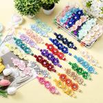 Yunsailing 200 Pieces Dog Bow Ties Collar Adjustable Flower Diamond Crystal Dog Cat Bowties Grooming Accessories for Small Medium Pet Puppy Girl Kitten Wedding Birthday Party