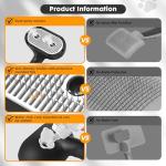 Cat Steam Brush for Grooming and Shedding for Long and Short Hair Pets Deshedding and Hair Removal tool for Dogs & Cats Self Cleaning 4 in 1 Massaging Pet Spray Spritz Defur Comb