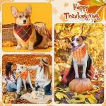 Sweetude 60 Pcs Fall Dog Bandanas Bulk Plaid Bandanas for Dogs Autumn Thanksgiving Pet Scarf Bibs Adjustable Triangle Scarves Costume Accessories Grooming Supplies for Small Medium Large
