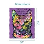 Dawhud Direct 50x60-Inch Cat Blanket Dean Russo 9 Lives - Plush Fleece Throw Blanket for Adults and Kids - Soft and Cozy for Bed, Couch, or Travel - Thoughtful Cat Lover Gifts for Women