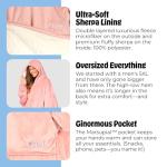 THE COMFY Original Quarter-Zip | Floor Length Sherpa Lined Microfiber Fleece Wearable Blanket, Oversized Design with Hood and Pocket, From Shark Tank, for Women & Men, Warm and Cozy Gifts