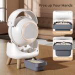 SHETAZ Self Cleaning Litter Box,Automatic Cat Litter Box for Multiple Cats,Robot with APP Control,Dual Safety Protection,Odor-Free Waste Disposal Includes Trash Bags,White