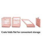 MidWest Homes for Pets Pink Fashion iCrate Starter Kit, 24-inch Dog Crate Bundle for Small Dogs, Includes Crate, Pet Bed, 2 Bowls and Privacy Cover