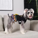 CuteBone Core Spun Happy New Year Dog Sweater Dress for Small Dogs Girl, Medium Dog Sweater with Bowtie Leash Hole, Holiday Pet Tutu Dress Dog Coat for Chihuahua Yorkie Teacup DS104M