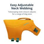 Ruffwear, Float Coat Dog Life Jacket, Premium Buoyancy Swim Vest with Lift Handle, Secure Fit & Reflective Trim, Adjustable Flotation for Swimming, Boating, & Outdoor Adventures, Wave Orange, Medium