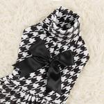 CuteBone Turtleneck Dog Velvet Dress Puppy Skirt Costume Pet Clothes Cat Apparel with Bow Hair Rope for Small Dogs CVD04M