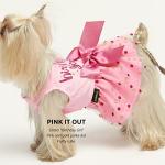 Fitwarm Birthday Girl Dog Tulle Dress, Dog Clothes for Small Dogs Girl, Cat Apparel, Pink, Small