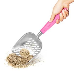 SunGrow Large Cat Litter Scoop, Life Transforming Cat Scooper, Reduces Hand Fatigue, Saves Clear Litter, Makes Scooping Faster and Easier