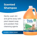 PetAg Fresh ’n Clean Scented Shampoo, Classic Fresh Scent - 1 Gallon - Moisturizes with Vitamin E & Aloe Vera - Strengthens & Repairs Coats - Soap Free
