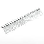Chris Christensen 000 7.5 in. Greyhound Style Fine/Coarse Colored Butter Comb, Groom Like a Professional, Rounded Corners Prevent Friction and Breakage, Solid Brass with Steel Teeth, Chrome Finish