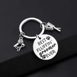 PENQI Dog Groomer Jewelry Dog Groomer Gift Dog Grooming Jewelry Pet Groomer Gift Best Fluffin' Groomer Ever Keychain (Best Fluffin' Groomer Ever Keychain)