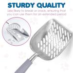 SunGrow Large Cat Litter Scoop, Life Transforming Cat Scooper, Reduces Hand Fatigue, Saves Clear Litter, Makes Scooping Faster and Easier
