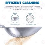 SunGrow Large Cat Litter Scoop, Life Transforming Cat Scooper, Reduces Hand Fatigue, Saves Clear Litter, Makes Scooping Faster and Easier