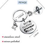PENQI Dog Groomer Jewelry Dog Groomer Gift Dog Grooming Jewelry Pet Groomer Gift Best Fluffin' Groomer Ever Keychain (Best Fluffin' Groomer Ever Keychain)