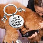 PENQI Dog Groomer Jewelry Dog Groomer Gift Dog Grooming Jewelry Pet Groomer Gift Best Fluffin' Groomer Ever Keychain (Best Fluffin' Groomer Ever Keychain)