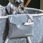 Furesh Little Dipper Dog Bath Tub and Wash Station for Bathing Shower and Grooming, Elevated Foldable and Portable, Indoor and Outdoor, for Small and Medium Size Dogs, Cats and Other Pet (Gray)