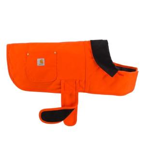 Carhartt Firm Duck Insulated Dog Chore Coat, Durable Weather Resistant Coat for Cold and Windy Conditions, Contains PFAS (Hunter Orange), Large