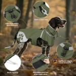 Dog Raincoat for Medium Dogs,Dog Rain Jacket Waterproof,for Adventures, Walking, Hunting（M,Dark Green）