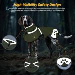 Dog Raincoat for Medium Dogs,Dog Rain Jacket Waterproof,for Adventures, Walking, Hunting（M,Dark Green）