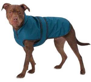 PetRageous 7303TXL Juneau Waterproof Cold Weather Dog Coat with Full Chest Coverage Leash Opening 23-Inch Long Heavyweight Jacket for Extra Large Breeds, Teal