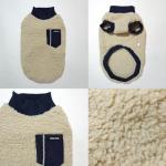 D Doggy Star Dachshund Sweater for Dogs Warm Fleece Clothes Winter Coat (M,Navy Pocket)