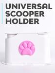 iPrimio Universal Cat Litter Scooper Holder - Durable with Heavy Scoopers Holding Stability - Kitty Litter Box Scooper Accessory - Works with Plastic & Metal Cat Scoop Holder - 4 Color Options