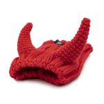 Zoo Snoods Red Devil Costume - Warm Knit Dog Snood Wrap for Pets, Neck Ear Cover Protection, Halloween Winter (Small)