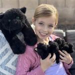MaoGoLan 5Pcs Black Cat Plush with 4 Babies Inside - 20" Big Realistic and Soft Black Cat Plushies Gift for Cat Lovers, Women, Girls, Kids