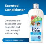 PetAg Fresh ’n Clean Oatmeal ’n Baking Soda Conditioner, Tropical Fresh Scent - 18 oz - Gently Cleans, Soothes & Deodorizes Dogs with Vitamin E & Aloe Vera - Soap Free
