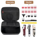 ProCase Hard Travel Case for Hair Clippers, Hair Cutting Barber Supplies Holder, Trimmer Organizer Storage Bag for Hatteker/Oneisal/Wahl 5Star/Andis Men Razor Guard Grooming Kits -Black