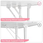 costoffs Foldable Pet Dog Grooming Table with Basket Adjustable Arm Double Tether Salon Table for Small Medium Dogs/Cats 160cm High Pink