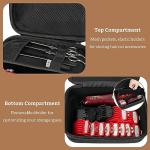 ProCase Hard Travel Case for Hair Clippers, Hair Cutting Barber Supplies Holder, Trimmer Organizer Storage Bag for Hatteker/Oneisal/Wahl 5Star/Andis Men Razor Guard Grooming Kits -Black