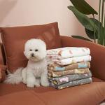 Allisandro Luxurious Dog Blanket, 350 GSM Super Fuzzy Microplush Fleece Pet Blankets for Small Medium Large Dogs and Cats, White Bone, 64 × 40 Inches
