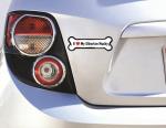 Imagine This Company I Love My Breed Bone Shaped Pet Magnet; Removable Magnets for Cars, Fridges, Lockers & More, Stylish Pet Inspired Car Accessories, 2 x 7 inches, White/Black, Siberian Husky