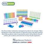 Ezy Dose Pet Pill Cutter with Safety Shield for Cats, Daily Usage, Safely Cut Pills, Vitamins and Tablets, Accurate and Easy Cutting, Great for Hiding Medication in Treats, Blue, BPA Free