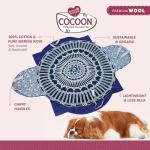 Sweet Goodbye Cocoon® - Eco-Friendly Pet Burial & Cremation Ceremony Kit (Premium Wool) - Casket for Dogs and Cats (Choose Size & Color) (Small, Indigo)