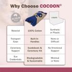Sweet Goodbye Cocoon® - Eco-Friendly Pet Burial & Cremation Ceremony Kit (Premium Wool) - Casket for Dogs and Cats (Choose Size & Color) (Small, Indigo)