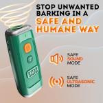 New 2025 Dog Bark Deterrent Device - Dog Barking Control Devices Stops Bad Behavior - Rechargeable Ultrasonic Pet Whistle to Stop Barking with The Touch of a Button up to 16,4 FT (5-120 LBS Green)