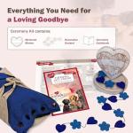 Sweet Goodbye Cocoon® - Eco-Friendly Pet Burial & Cremation Ceremony Kit (Premium Wool) - Casket for Dogs and Cats (Choose Size & Color) (Small, Indigo)