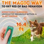 New 2025 Dog Bark Deterrent Device - Dog Barking Control Devices Stops Bad Behavior - Rechargeable Ultrasonic Pet Whistle to Stop Barking with The Touch of a Button up to 16,4 FT (5-120 LBS Green)