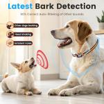 Rechargeable Smart Bark Collar - for Large Medium Small Dogs, Dog Bark Collar, Anti Barking Device for Large Dogs, Dog Training Collars with A/B Sensitivity, 5 Adjustable Beep Vibration and Shock