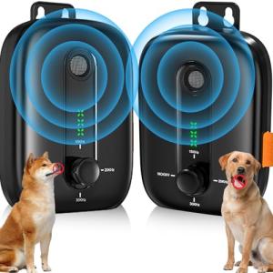 Anti Barking Device for Dogs, Rechargeable Ultrasonic Dog Barking Control Devices with 3 Modes, 33 FT Barking Silencer Sonic Barking Deterrent Indoor/Outdoor Safe for Dog & People Y4