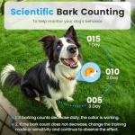 Rechargeable Smart Bark Collar - for Large Medium Small Dogs, Dog Bark Collar, Anti Barking Device for Large Dogs, Dog Training Collars with A/B Sensitivity, 5 Adjustable Beep Vibration and Shock