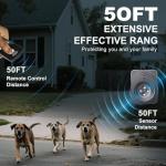 Tlettsteinkle Ultimate Ultrasonic Bark Control Device for Dogs - 50ft Remote & Auto Sensor Modes | Weatherproof Anti-Bark Deterrent | Handheld Remote Training Tool | Stop Excessive Barking Humanely