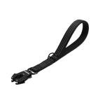 PetBonus Heavy Duty Short Dog Leash, 12 Inch Nylon Traffic Leash with Quick Release Clip, Comfortable Padded Handle, Reflective Training Lead for Medium Large Dogs (Black, 12")