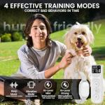 Dog bark Collar, Rechargeable Dog Collar with Remote Control - Beep, Vibration, Humane 16 Adjustable Sensitivity, 3300Ft Range, 2 Channels, Memory Function - Suitable for All Breeds